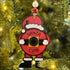Handmade Santa Cam Wooden Christmas Ornament for a Unique Holiday Gift and Tree Decoration